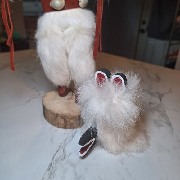 Kachina Doll Bear Mask BYLD Vintage Native American God Legend Folk Art Shell - Picture 4 of 15